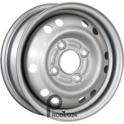 Trebl 6445 6x15 4*100 ET39 DIA56.6 Silver Штампованный
