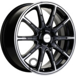 Khomen KHW 1707 6.5x17 4*100 ET44 DIA54.1 Black-FP Литой