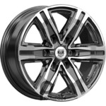K&K R8 7.5x17 6*127 ET45 DIA77.8 Алмаз черный Литой