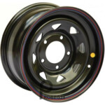 Off Road Wheels Niva 6.5x15 5*139.7 ET35 DIA98 Black Штампованный