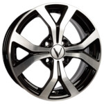 Диск Вектор K147 6x15 4*100 Et:48 Dia:54,1 Алмаз черный