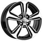 Диск KDW KD1544 6x15 4*100 Et:46 Dia:54,1 Black Front Polished