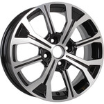 Диск KDW KD1549 6x15 4*100 Et:50 Dia:60,1 Black Front Polished