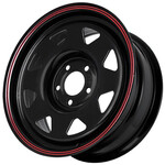 Диск Grizzly SW01 7x16 5*139,7 Et:0 Dia:108,6 Shinning Black With 2 Red Line