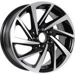 Диск KDW KD1530 6x15 4*100 Et:46 Dia:54,1 Black Front Polished